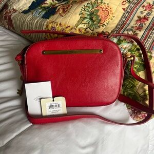Excellent Condition Fossil Liza Camera Crimson Red Crossbody Bag